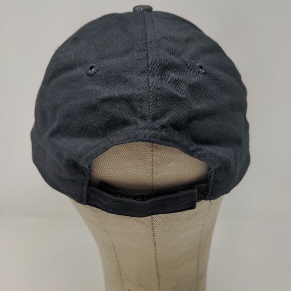 Case IH Men's Strapback Hat Black Red Striped 3D Metallic Logo - Picture 8 of 11